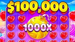 I HIT THE 1000x BOMB for a $100,000 WIN!! Sweet Bonanza 1000