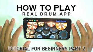 Real Drum Tutorial For Beginner Part 2 | How To Play Real Drum App | Emrose PERCUSSION