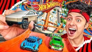 MONTEI UMA PISTA DE HOT WHEELS INFINITA! *LETS RACE VS CYBERTRUCK