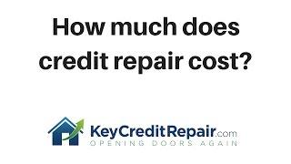 How much does credit repair cost?