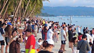 Look! This is BORACAY White Beach on March 6 2025 5:10pm Walk Crowded Spotted Station 2 and 1