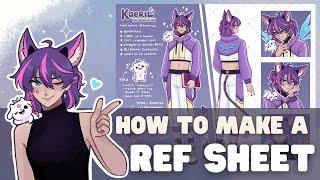 How I made my Vtuber / Character Ref Sheet - Tutorial Guide