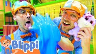 Playing with DIY Slime! Learn the 5 Senses | BEST OF BLIPPI TOYS | Educational Videos for Kids