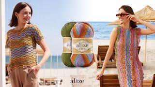 Alize Diva & Diva Batik ile Yazlık Elbise