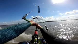 Kitesurfing with Ozone ChronoV3 13m in flatwater paradies