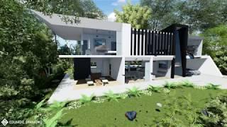 3d contemporary house animation on Lumion / Animación 3d casa contemporánea en lumion skydrop