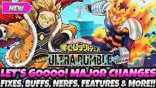 *LET'S GOOOOOO!* MAJOR CHANGES, BUFFS, NERFS, FEATURES & MORE! WHAT TO KNOW!! (My Hero Ultra Rumble