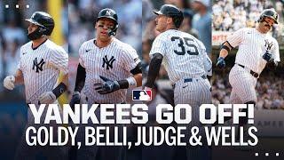 YANKEES HIT 4 HOMERS IN THE FIRST INNING!  (BACK-TO-BACK-TO-BACK FROM GOLDY, BELLI AND JUDGE)