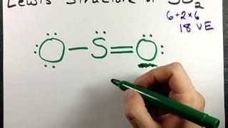 Lewis Structure of SO2 (sulfur dioxide)