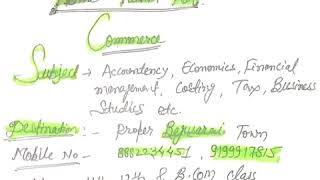 Commerce Home Tuition.