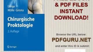 Chirurgische Proktologie German Edition