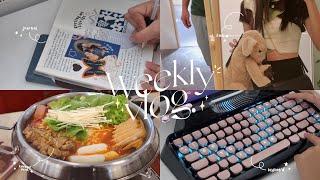 weekly vlog  time to de-stress | going to ikea, lots of food, journaling, keyboard asmr + more!