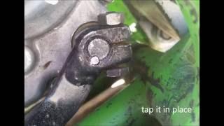 fix slipping shift lever, worn splines, 5 min fix, pin