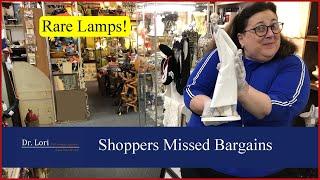 Rare Lamps! Shopping for Treasure: Fire King, Uranium Glass, Hummels, Lladro - Thrift with Dr. Lori