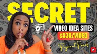 5 SECRET Places To Get YouTube Video Ideas: Get Millions Of Views & Up To US$53K Per Video