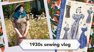 Sewing my oldest vintage pattern (from 1938)  | Vintage sewing project + sew with me