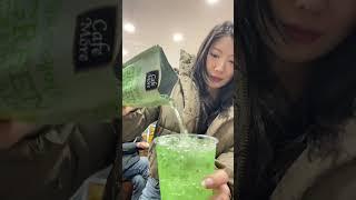 ramen + grape ade at a korean convenience store