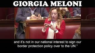 Extraordinary speech by Giorgia Meloni on UN Global Compact in Italian parliament, English subtitles