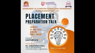 Placement Preparation Talk @MSRIT | All about Placements |