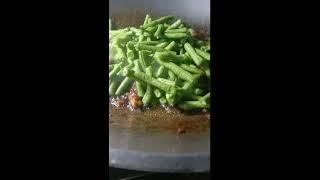 how to cook adobong string beans or sitaw with chicken#bicolana shy