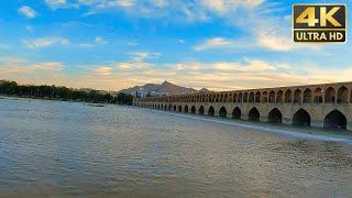 IRAN, ISFAHAN, si o se pol bridge Walk Tour 2023 | 4K