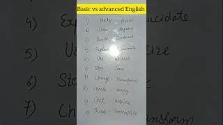 BASIC vs ADVANCED ENGLISH sentences|improve your vocabulary fast #sentences #basicenglish