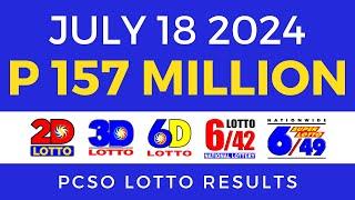 Lotto Result Today 9pm July 18 2024 | PCSO Complete