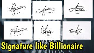 How to draw signature like Billionaire | Beautiful signature alphabet A | Anup calligraphy