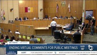 Ending virtual comments for public meetings