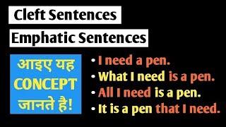 Cleft Sentences|Emphatic Sentences|Advanced Spoken English|#engmania