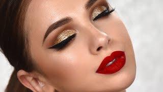 SPECIAL OCCASION Glam Makeup Tutorial | Gold Glitter Smokey Eye