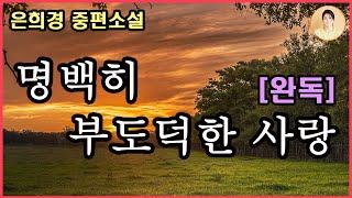 [명백히 부도덕한 사랑] 은희경중편소설.'헤어짐의 고통'이라고 말해지지만 사실은 '헤어지고 싶지 않은 미련'.나는 어머니의 딸이며 어머니의 연적. 그의 여자이며 그 아내의 연적.