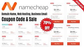 Namecheap Coupon Code & Sale:Up to 70% Discount on Domain Names,Web Hosting, Business Emails