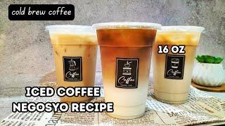 ICED COFFEE NEGOSYO RECIPE| HOW TO MAKE ICED COFFEE USING COLD BREW COFFEE