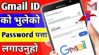 Gmail Id ko Password Kasari Patta Lagaune || How to See Gmail id Password || Bhuleko Password Google