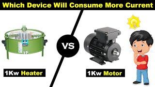  99% of people fail to give the right answer, Which device will draw higher current Heater or Motor