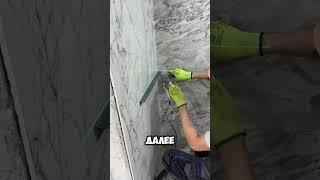Установка раковины из керамогранита #remroomsk