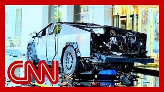 Tesla Cybertruck explodes outside Las Vegas Trump Hotel