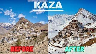 Kaza Walking Street In Winter  || Spiti Valley Latest Video