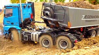 BEST OF STUCKING RC TRUCKS// EXTREME OFFRAOD RC TRUCK AT THE CONSTRUCTION SITE// RC SCALER IN WATER