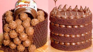 How To Make Chocolate Cake With Step By Step | Yummy Extra-Chocolate Cake Decorating Ideas #1