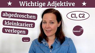 Wichtige Adjektive für Fortgeschrittene (Deutsch C1, C2)