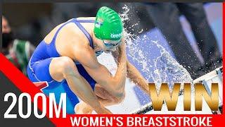 Tatjana Schoenmaker breaking victory in the women's 200m breaststroke - sets a new Toky Olympic 2020