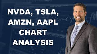 Stock Chart Technical Analysis of NVDA, TSLA, AMZN & AAPL