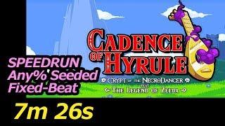 Cadence of Hyrule Speedrun 7:26 Any% Seeded Fixed-Beat