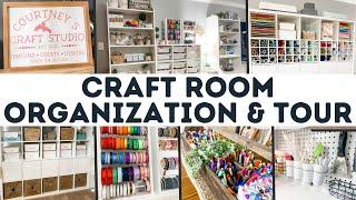 CRAFT ROOM & SUPPLY ORGANIZATION IDEAS for 2022 |  Craft Room Tour with Cricut