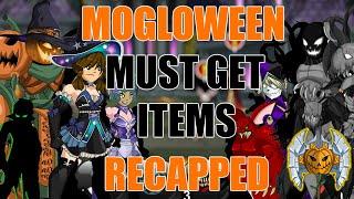 AQW Must Get Mogloween Items Recapped! 20 + Maps |Classes - Boss Drops - Seasonal Gear -Merge Shops