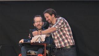 Así fue el acto de Pablo Iglesias y Pablo Echenique en Pamplona