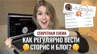 СХЕМА ЕЖЕДНЕВНОГО ВЕДЕНИЯ БЛОГА // Как регулярно вести сторис?  Сторителлинг
