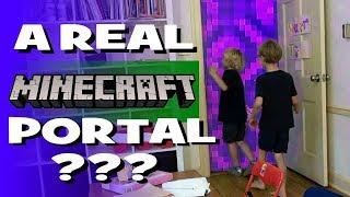 We Found A MineCraft Portal In Our HOUSE!  Supertwins Toy Review TV